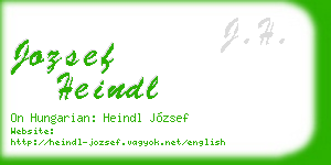 jozsef heindl business card