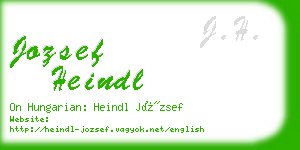 jozsef heindl business card
